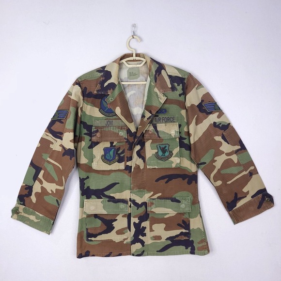 Other - Air Force Military Button Up Jacket Wing Combat Coat Sz Small Long Camo Pockets